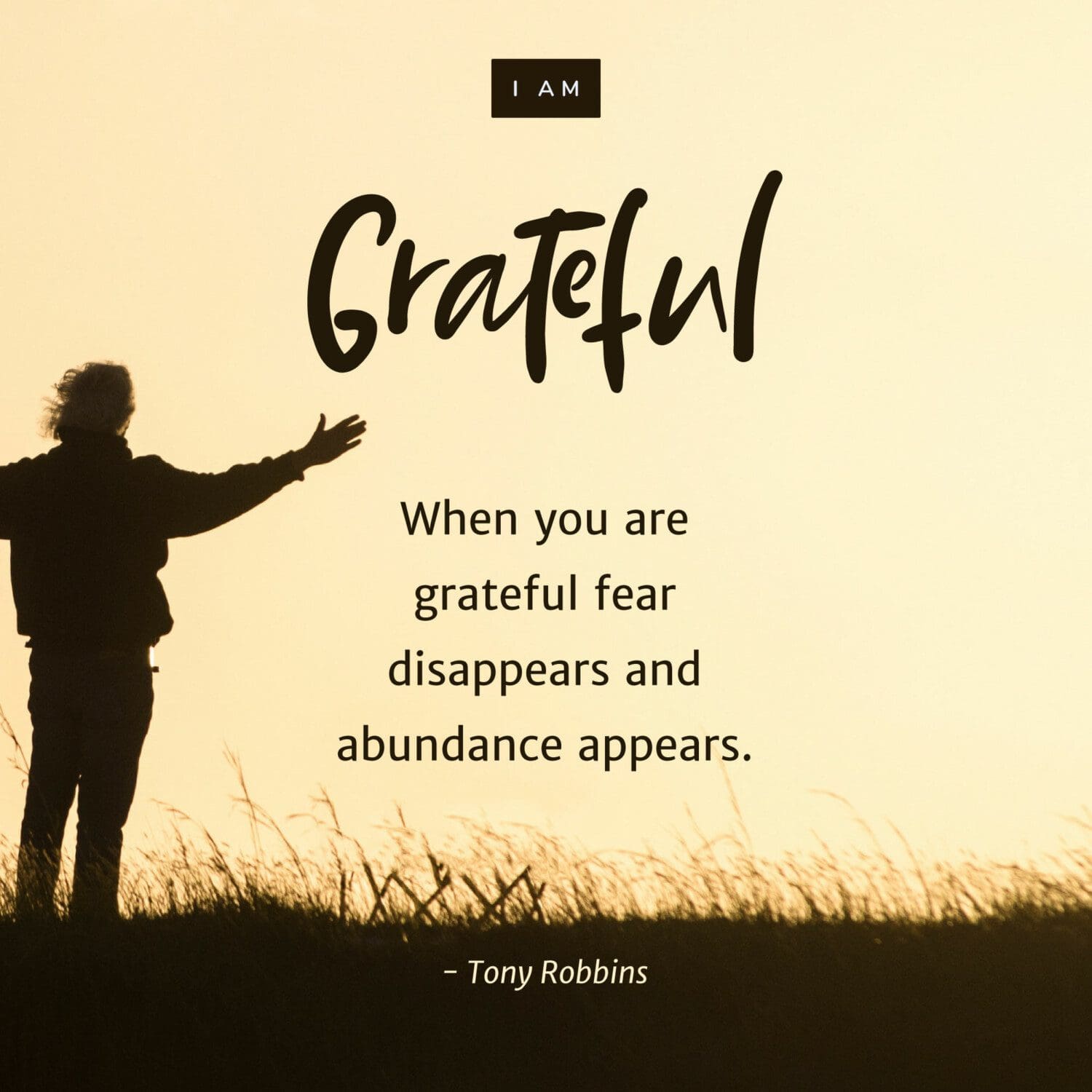 "When you are grateful fear disappears and abundance appears." – Tony Robbins